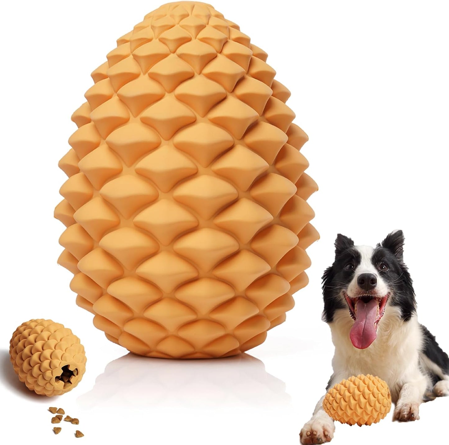 Pine Cone Tough Dog Toys For Aggressive Chewers Dog Chew Toys With Interactive Dog Treat Dispenser Indestructible Dog Toy For Medium Large Dogs Heavy Duty Dog Presents