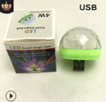 Mini stage lights voice control small magic ball lights RGB mobile phone usb Android rotating stage lights LED lights