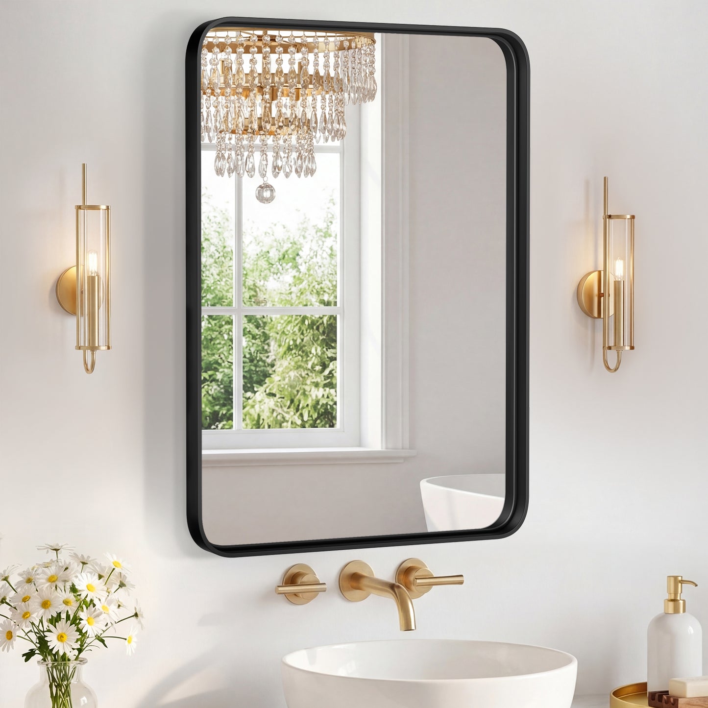 Modern Metal Wall Mirror