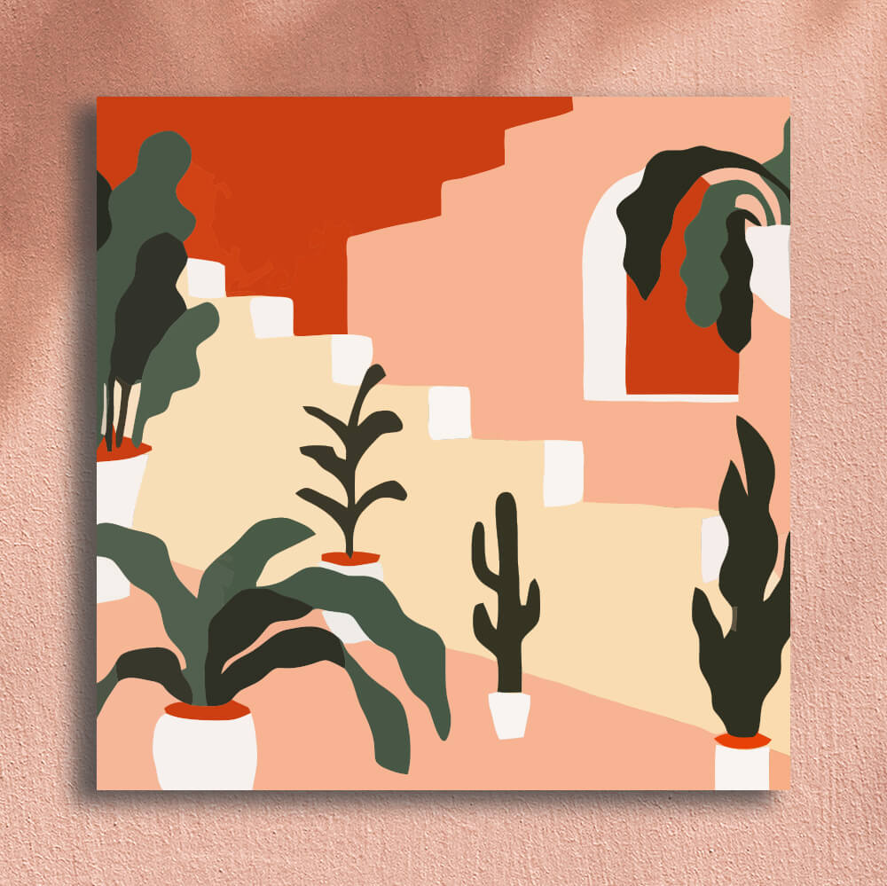 Retro Greek Garden Wall Art
