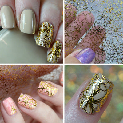 Golden Nail Art Decals