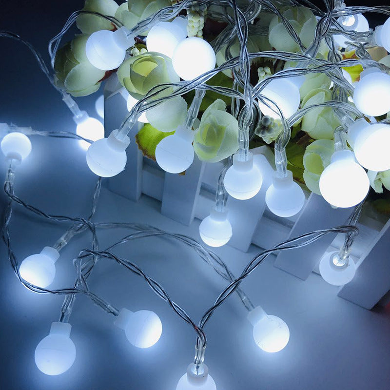 LED Ball String Lights Outdoor Waterproof Camping Ambience Light Camp Decorative String Lights Christmas Decoration Colored String Lights