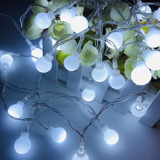 LED Ball String Lights Outdoor Waterproof Camping Ambience Light Camp Decorative String Lights Christmas Decoration Colored String Lights