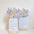 Wooden Bloomy Desk Calendar
