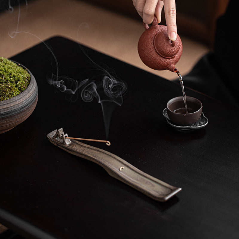 Long Channel Ceramic Incense Holder