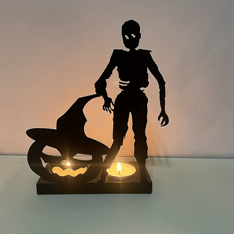 Metal Skeleton Candle Holder
