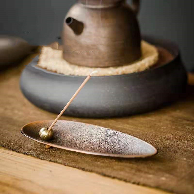 Japanese Alloy Dual Slot Incense Holder
